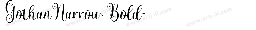 GothanNarrow Bold字体转换